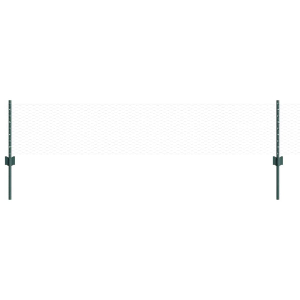 Kuusikulmainen aita pylväällä 10 x 0,4 m PVC-pinnoitettu teräs
