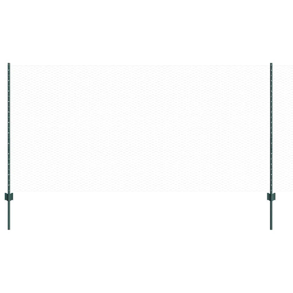 Kuusikulmainen aita pylväällä 25 x 1,2 m PVC-pinnoitettu teräs