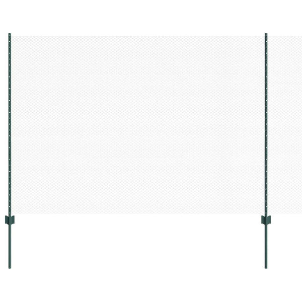 Kuusikulmainen aita pylväällä 25 x 1,6 m PVC-pinnoitettu teräs