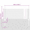 Kuusikulmainen aita pylväällä 50 x 0,5 m PVC-pinnoitettu teräs