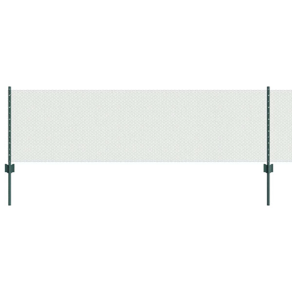 Kuusikulmainen aita pylväällä 50 x 0,6 m PVC-pinnoitettu teräs