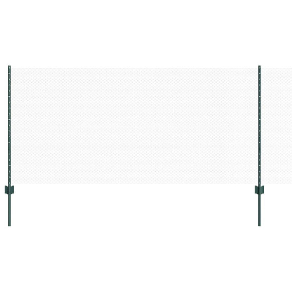 Kuusikulmainen aita pylväällä 50 x 1 m PVC-pinnoitettu teräs