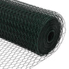 Kuusikulmainen aita pylväällä 100 x 0,5 m PVC-pinnoitettu teräs