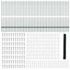 Kuusikulmainen aita pylväällä 100 x 1,4 m PVC-pinnoitettu teräs