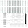 Kuusikulmainen aita pylväällä 100 x 1,5 m PVC-pinnoitettu teräs