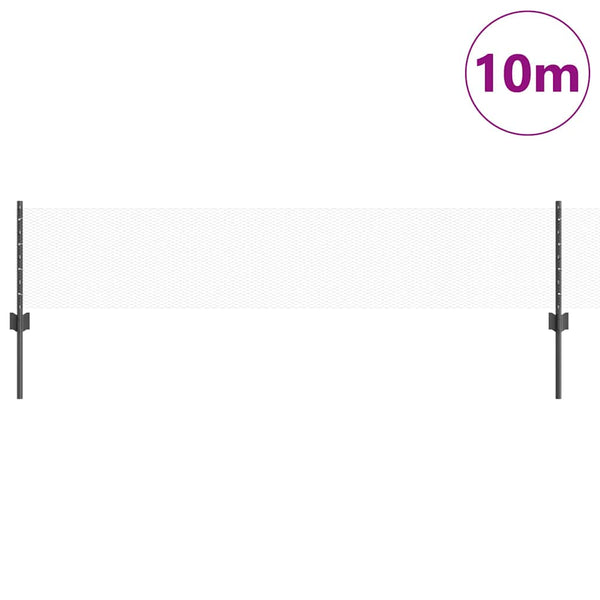 Kuusikulmainen aita pylväällä 10 x 0,4 m PVC-pinnoitettu teräs