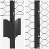 Kuusikulmainen aita pylväällä 10 x 1 m PVC-pinnoitettu teräs