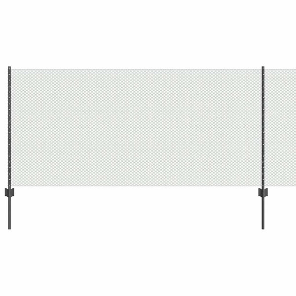 Kuusikulmainen aita pylväällä 10 x 1 m PVC-pinnoitettu teräs