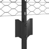 Kuusikulmainen aita pylväällä 25 x 0,6 m PVC-pinnoitettu teräs