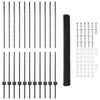 Kuusikulmainen aita pylväällä 25 x 1,4 m PVC-pinnoitettu teräs