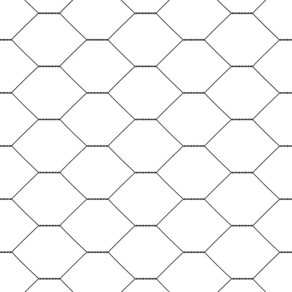 Kuusikulmainen aita pylväällä 25 x 1,4 m PVC-pinnoitettu teräs