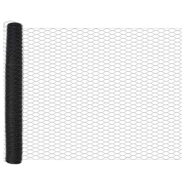 Kuusikulmainen aita pylväällä 25 x 1,4 m PVC-pinnoitettu teräs