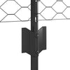Kuusikulmainen aita pylväällä 50 x 0,8 m PVC-pinnoitettu teräs