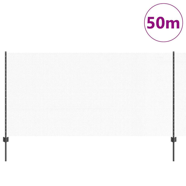 Kuusikulmainen aita pylväällä 50 x 1,2 m PVC-pinnoitettu teräs