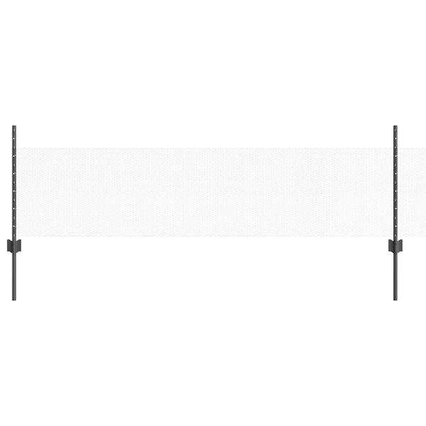 Kuusikulmainen aita pylväällä 100 x 0,5 m PVC-pinnoitettu teräs