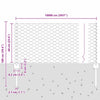 Kuusikulmainen aita pylväällä 100 x 0,6 m PVC-pinnoitettu teräs