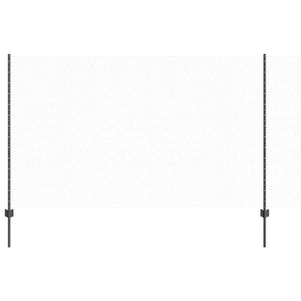 Kuusikulmainen aita pylväällä 100 x 1,4 m PVC-pinnoitettu teräs