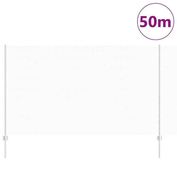 Kuusikulmainen aita pylväällä 50 x 1,4 m Galvanoitu teräs Hopea