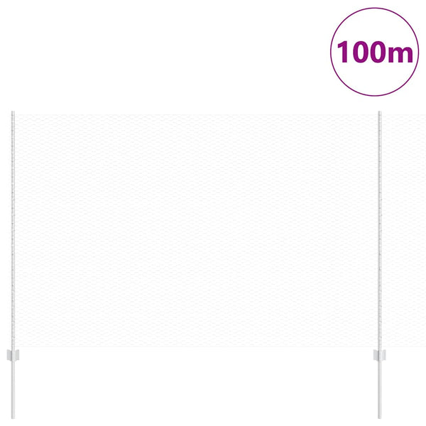 Kuusikulmainen aita pylväällä 100 x 1,6 m Galvanoitu teräs