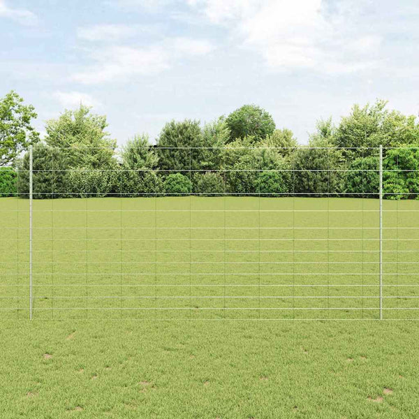 Ulkoilma Villin Aidan Postit 50 x 1,5 m Galvanoitu teräs Hopea