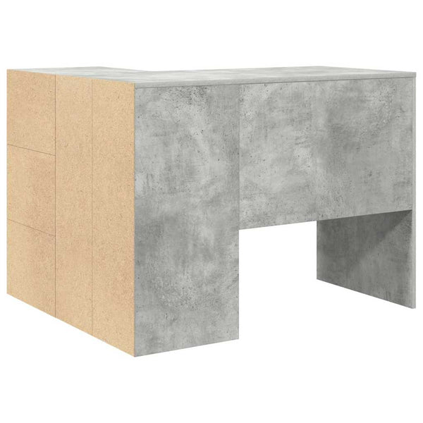 Kulmapöytä laatikon kanssa Betoni Harmaa 102 x 88 x 75 cm