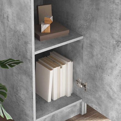 Pöytä säilytyksellä 2 pcs Betoni Harmaa 78.5 x 37 x 154.5 cm