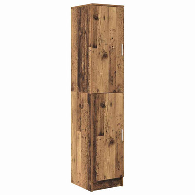 Pöytä säilytyksellä ovella 2 pcs Vanha Puu 78.5 x 37 x 154.5 cm