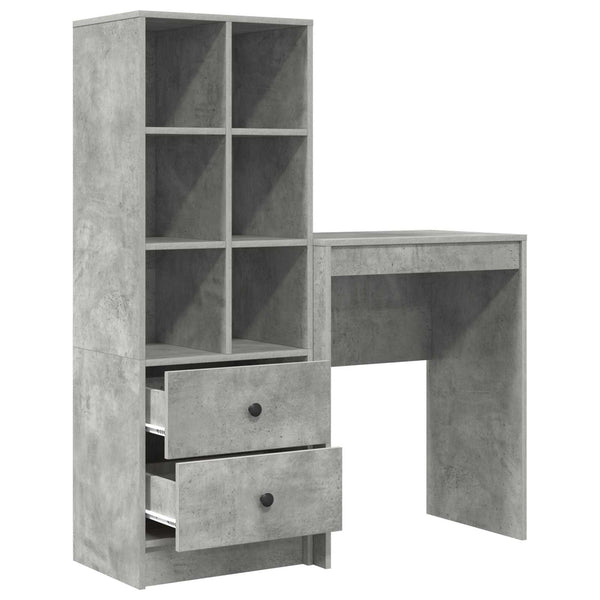 Pöytä Betoni Harmaa 105,5 x 34 x 127 cm 2 kpl
