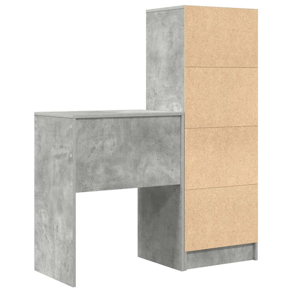 Pöytä Betoni Harmaa 105,5 x 34 x 127 cm 2 kpl