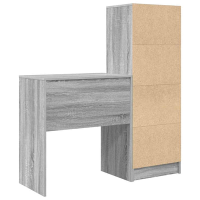 Pöytä säilytyksellä 2 pcs Harmaa sonoma 70 x 40 x 76 cm