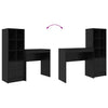 Pöytä säilytyksellä hyllyllä 2 pcs Musta tammi 80 x 40 x 76 cm