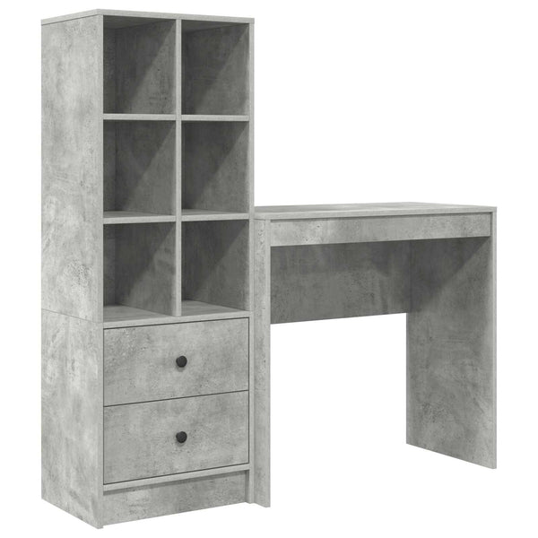 Pöytä Betoni Harmaa 125,5 x 40 x 127 cm 2 kpl
