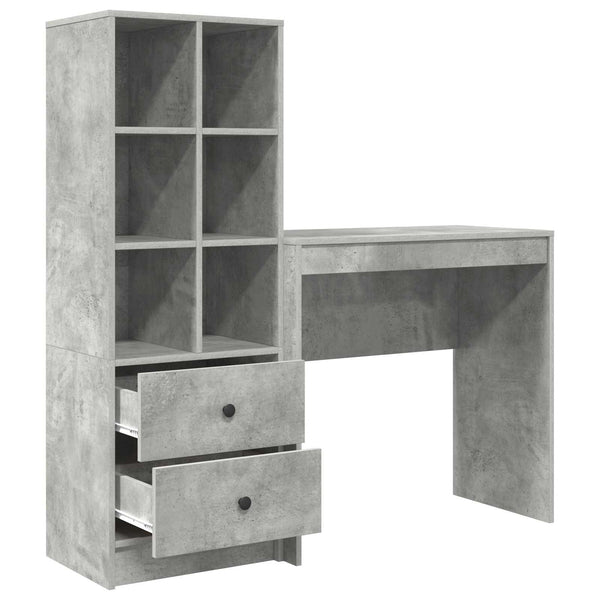 Pöytä Betoni Harmaa 125,5 x 40 x 127 cm 2 kpl
