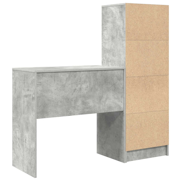Pöytä Betoni Harmaa 125,5 x 40 x 127 cm 2 kpl