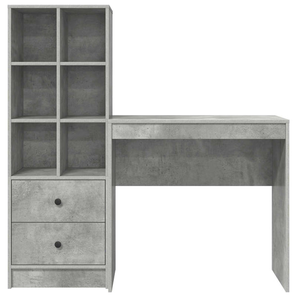 Pöytä Betoni Harmaa 125,5 x 40 x 127 cm 2 kpl