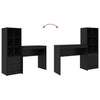 Pöytä säilytyksellä hyllyllä 2 pcs Musta tammi 90 x 40 x 76 cm