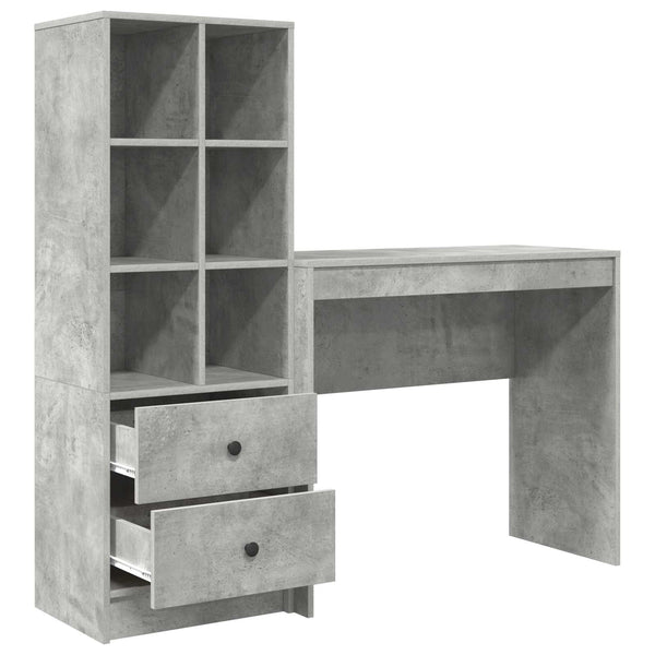 Pöytä Betoni Harmaa 135,5 x 40 x 127 cm 2 kpl