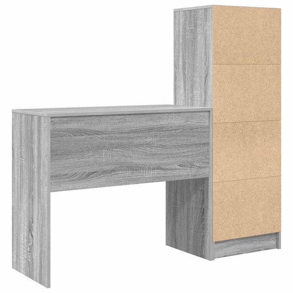 Pöytä Harmaa Sonoma 135,5 x 40 x 127 cm 2 kpl