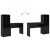 Pöytä säilytyksellä hyllyllä 2 pcs Musta tammi 100 x 40 x 76 cm