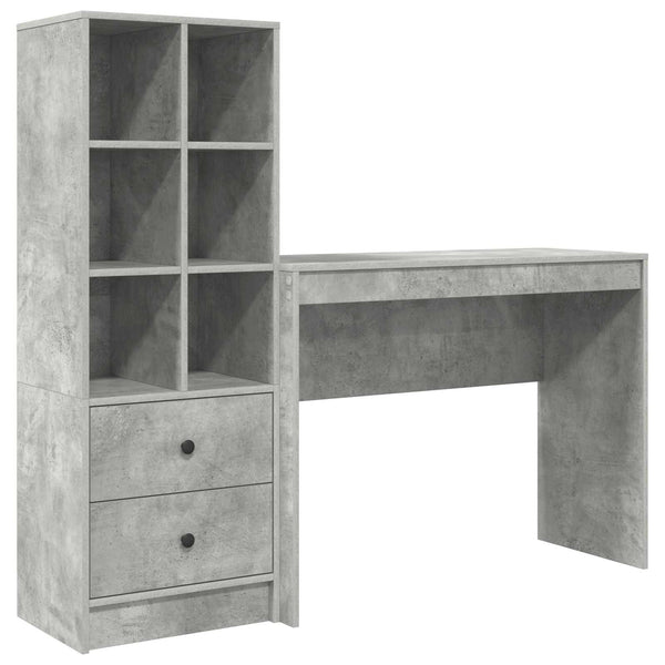 Pöytä Betoni Harmaa 145,5 x 40 x 127 cm 2 kpl