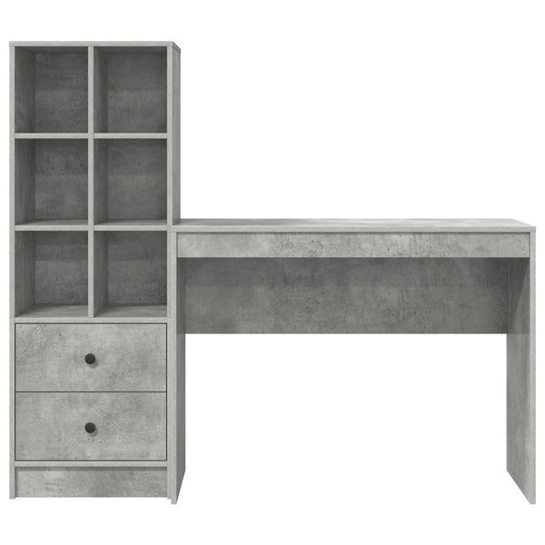 Pöytä Betoni Harmaa 145,5 x 40 x 127 cm 2 kpl