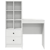 Pöytä säilytyksellä hyllyllä 2 pcs Valkoinen 100 x 40 x 76 cm