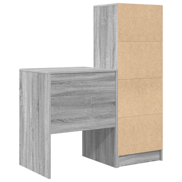Pöytä Harmaa Sonoma 105,5 x 50 x 127 cm 2 kpl