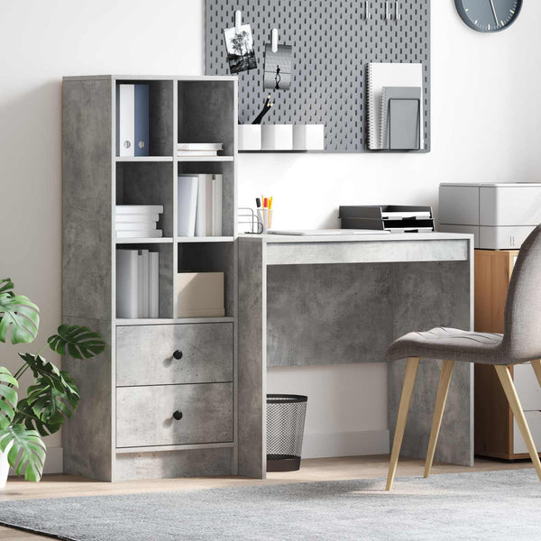 Pöytä Betoni Harmaa 125,5 x 50 x 127 cm 2 kpl