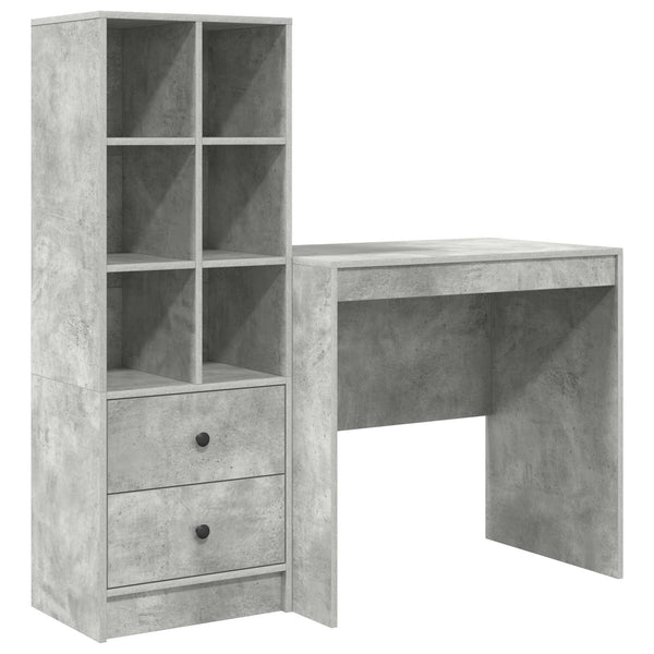 Pöytä Betoni Harmaa 125,5 x 50 x 127 cm 2 kpl