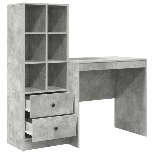 Pöytä Betoni Harmaa 125,5 x 50 x 127 cm 2 kpl