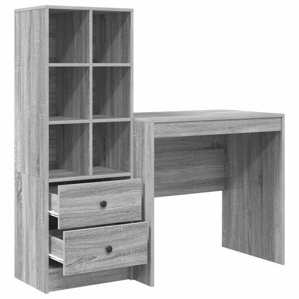 Pöytä Harmaa Sonoma 125,5 x 50 x 127 cm 2 kpl