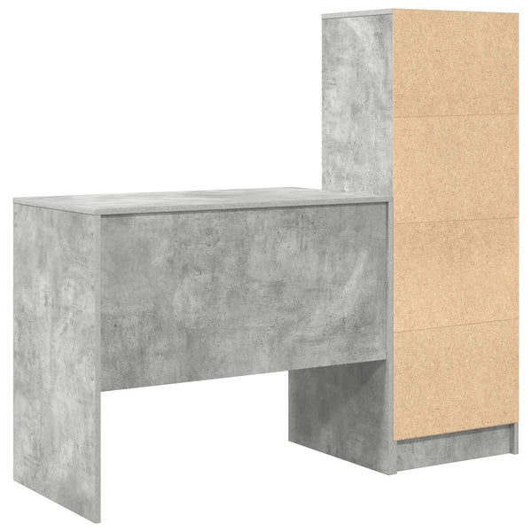 Pöytä Betoni Harmaa 135,5 x 50 x 127 cm 2 kpl