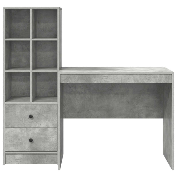 Pöytä Betoni Harmaa 135,5 x 50 x 127 cm 2 kpl