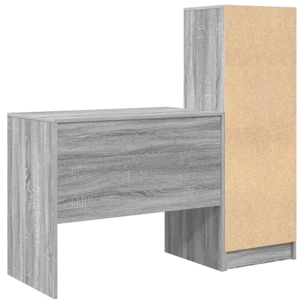 Pöytä Harmaa Sonoma 135,5 x 50 x 127 cm 2 kpl